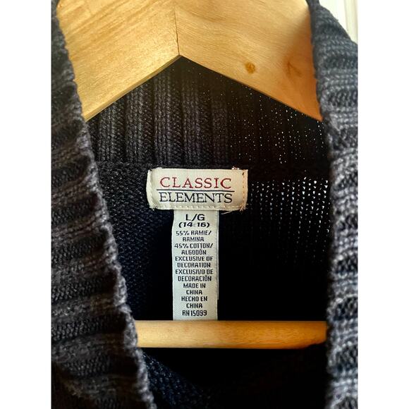 Vintage Classic Elements Christmas Tree Embroidered Sweater Women’s Large - Picture 3 of 5